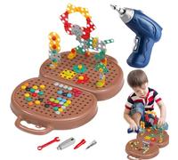 Caja De Herramientas Magic Mon-Tessori Play | Juguetes Mágicos De Caja De Herramientas Mon-Tessori | Caja De Herramientas para Niños De 203 Piezas, Juguetes Sensoriales con Taladro Y Tornillo
