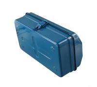 Caja de herramientas para taller, garaje y almacenamiento en el hogar, hecha de láminas de acero con fondo grueso y mango de rodillo ajustable para movilidad (28 x 16 x 12 cm)