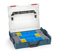 Caja de herramientas portátil Bosch Sortimo L BOXX 102 professional azul con tapa transparente y set de cajas interiores BC3 | Cajas clasificadoras para piezas pequeñas | Sistema ideal de