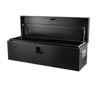 Caja de herramientas resistente para caja de camioneta de 60 x 38 x 38 cm, caja de herramientas de acero con cerradura, resistente a la intemperie, caja de almacenamiento con tapas de asistencia de