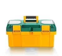 Caja de herramientas robusta portátil con sistema de bloqueo geométrico para suministros de hardware Patio Balcón Organización impermeable Cofre de utilidad (C)