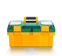 Caja de herramientas robusta portátil con sistema de bloqueo geométrico para suministros de hardware Patio Balcón Organización impermeable Utility Chest(B)