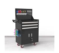 Caja de herramientas rodante con ruedas, armario de almacenamiento de herramientas de 5 cajones, herramientas de metal grande con cerradura, carrito de herramientas móvil para un almacenamiento