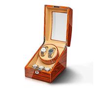 Caja de hilandería Caja de relojes Reloj: Relojes de madera ebonizados Case de bobinado Silencio de relojes Silenciosos Relojes mecánicos Mecánicos Relojes Caja de almacenamiento con control de