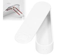 Caja de hisopo de algodón, herramienta de almacenamiento de algodón con oso de dibujos animados ABS Mini estuche de hisopo de viaje Cosméticos Maquillaje contenedor de almacenamiento para uso (blanco)