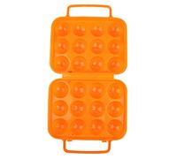 Caja de huevos al aire libre de 12 rejillas, caja de almacenamiento de huevos portátil Bandeja de huevos con tapa Caja de almacenamiento de huevos para nevera con mango Soporte de huevos para picnic