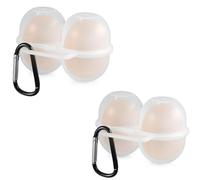 Caja de Huevos de Almacenamiento,2 piezas Envase para huevos Huevera de Plástico Recipiente para Huevos Nevera Contenedor de Huevos Plegable para Viajes Aire Libre