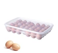 Caja de Huevos de Almacenamiento, 34 Rejillas Huevera de Plástico, Caja de Huevos Portátil, Envase para Huevos, para Frigorífico, Cocina, Exterior, Picnic, Camping (E)