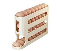 Caja De Huevos Nevera, 33x18x7cm Caja De Huevos Con Cremallera Automática, Soporte De Huevos Para Nevera, Capacidad 30, Organizador De Huevos De Plástico Para Nevera, Soporte De Almacenamiento De