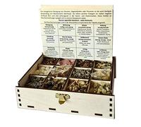 Caja de Incienso Caja de Regalo con 12 Tipos de Mezclas de Incienso Limpieza y Orientación, 14 x 10 x 4 cm