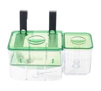 Caja de incubadora de peces para bebés, cajas de aislamiento transparentes, incubadora de fracturas de acuario con gancho para camarones recién nacidos