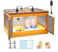 Caja de incubadora de pollitos para pollitos, calentador de pollitos, kit de platos de incubadora de pollos, caja de criadora de pollos, tienda de campaña con termómetro para 15 patos, ropa de cama de