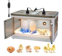 Caja de incubadora de pollitos para pollitos, calentador de pollitos, kit de platos de incubadora de pollos, caja de criadora de pollos, tienda de campaña con termómetro para 15 patos, ropa de cama de