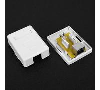 Caja de Información de Escritorio CAT6 RJ45-8P8C Blindada de 2 Piezas para Cableado de Redes para Uso en el Hogar y la Oficina