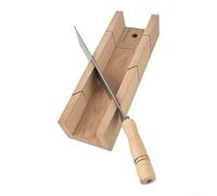Caja de inglete de madera compacta de 300 mm para cortes angulares precisos | Ranuras de precisión de 45 grados, cortes precisos cada vez, ideal para tiras de madera, diseño compacto de 30 cm