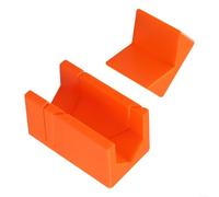 Caja de ingletes para carpintería con ranuras de sujeción integradas para cortes de 45 y 90 grados, construcción de plástico ABS ligero para precisión y estabilidad