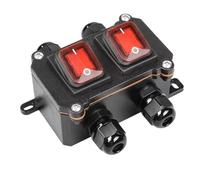 Caja de interruptor basculante DPST impermeable IP66, doble cara, doble orificio, 15 A/250 V CA/CC, 30 A/250 V, for instrumentos electrónicos(Switch-no box,125-250v)