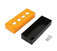 Caja de interruptor de botón BX4, 22 mm, 4 orificios, carcasa de ABS a prueba de agua, clasificación IP65 (Yellow)