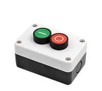 Caja de interruptor de botón pulsador 2P con solenoide de motor de arranque y parada remotos IP55, contacto 1NA 1NC, no mantenido/momentáneo