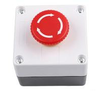 Caja de interruptores de bloqueo automático de la estación del botón E-stop de la seta roja Ip65 clasificada impermeable ABS Vivienda para el control de seguridad del equipo industrial Ac220v 10a 1no