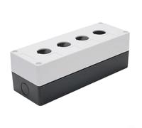 Caja de interruptores de botón de 22 mm, carcasa de control de plástico ABS, carcasa industrial con clasificación IP65 para interruptores de parada e interruptores giratorios con diseño de agujero