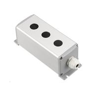 Caja de interruptores de control de botón pulsador de aluminio y metal industrial - Tamaño de botón de 16 mm/19 mm/22 mm con múltiples configuraciones de orificios(3Hole,22mm 45x45mm)