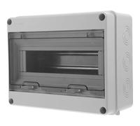 Caja de Interruptores para Exterior, Panel Plástico | Protección contra Lluvia y Clima, Instalación Rápida, para Disyuntores y Cables en Viviendas