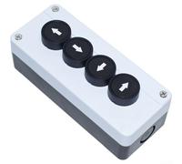 Caja de interruptores pulsadores XAL-04 con 4 orificios para control de arriba y abajo, resistente al agua IP40, carcasa de ABS resistente, conexión de terminal de tornillo, rango de temperatura de