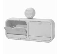 Caja de jabón con ventosa de pared | Caja para jabonera sin perforar contenedor de pared | Soporte de almacenamiento adhesivo para fregadero cocina baño cepillo de dientes de afeitar