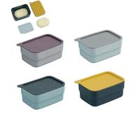 Caja de jabón de viaje de 4 piezas resistente al agua, caja de jabón de viaje creativa hecha a mano, jabón-apta para ducha, viajes, senderismo, cuarto de baño, escuela, gimnasio
