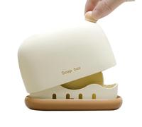 Caja de jabón de viaje | Soporte de esponja a prueba de fugas para una fácil limpieza - para restos de jabón | para camping, ducha, hotel, exterior, viajes por carretera y hogar