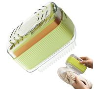 Caja de jabón, dispensador de limpieza portátil, rodillo integrado con cepillo de espuma, diseño de almacenamiento compacto para fregadero, ducha, baño, lavandería, bañera, cocina, 5.5 x 3.5 x 3.94