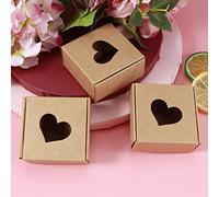 Caja de jabón hecha a mano de papel Kraft, caja de regalo de recuerdo de boda de 50 piezas, embalaje de joyería de dulces, para aretes, joyería peque?a, elaboración de boda, fiesta de cumplea?os,