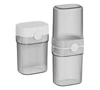 Caja de jabón portátil, caja de viaje de viaje, contenedor de cepillo de dientes con cortador de estuche y soporte de jabón para acampar y viajes de negocios