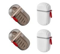 Caja De Jabón Portátil De 4 Piezas, Caja De Almacenamiento De Limpieza Al Aire Libre, Caja De Jabón De Drenaje, Caja De Espuma De Red De Goteo, Adecuada para Baño, Al Aire Libre.