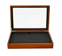 Caja de joyería Caja de almacenamiento de joyas Caja de joyería multifuncional Caja de almacenamiento de joyas de madera Bandeja de exhibición de anillos de microfibra Caja de almacenamiento de pulser