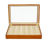 Caja de joyería Caja de almacenamiento de joyas Caja de joyería multifuncional Caja de almacenamiento de joyas de madera Bandeja de exhibición de anillos de microfibra Caja de almacenamiento de pulser