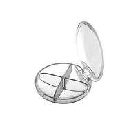 Caja de joyería Caja organizadora de almacenamiento portátil transparente con tapa, pastillero bonito de 4 rejillas Pulseras Anillos(Transparent)