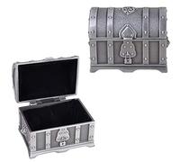 Caja de joyería galvanizada Collares de monedas de oro Anillo Organizador Retro Pendiente Almacenamiento Tesoro