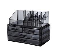 Caja de joyería Joyero con cajones, caja de cosméticos multifuncional, estuche organizador de joyas for pendientes, anillos, collares y pulseras. Estuche for joyas Pulseras Anillos(Noir)