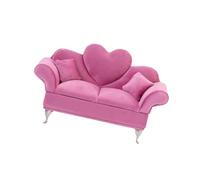Caja de Joyería para Sofá Cama a Escala 1/6, Muebles en Miniatura de La Escena de para Niñas Y Mujeres, Caja de Joyería para Casa, Rosa Rosa
