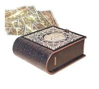 Caja De Juego De Tarot | Caja De Almacenamiento De Madera Para Joyas, Abalorios Y Tarjetas Oracle | Estuche Místico Para Meditación, Accesorios Espirituales, Decoración Esotérica, Organización Mágica