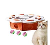 Caja de juego genérica para rascar con rompecabezas de enriquecimiento para gatos - Juego de artilugio de tela con bola - Laberinto con bola para gatos | para Apartment Salon solo después de la comida