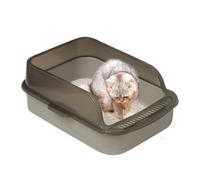 Caja de Kitty, Bandeja de o Abierta - Control de olores Higiene a Prueba de Fugas de Fugas, litera de y Suministros de Aseo para Mascotas