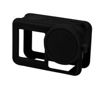 Caja de la Cámara de Silicona, Cubierta de Cámara de Silicona Resistente a los Rasguños y Tapa de Lente para la Acción 5 Pro (Black)