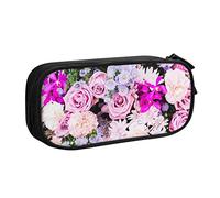 Caja de lápices Colorful Nature Flower Backgrounds Pencil Case Compartments Pen Pouch Box Multifunctional Makeup Bag Holder Large Storage Stationery Organizer with Zipper for Office Travel