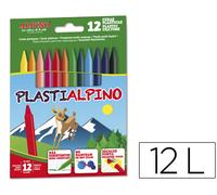 Caja de Lápices de Cera Plastialpine de 12 Colores