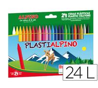 Caja de Lápices de Cera Plastialpine de 24 Colores