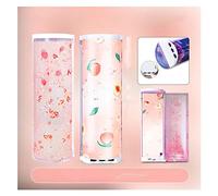 Caja de lápices de contraseña Clave de combinación de 3 dígitos Reinfectable Pulsador de Bloqueo Código de Bloqueo de Pluma Multifuncional Papelería de la Escuela Estuche Escolar (Color : Peach)