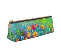 Caja de lápices Watercolor Nature Landscape Floral Pencil Case with Zipper Durable Portable Pen Pouch Office Storage Bag Travel Toiletry Holder for Women Men